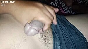 my hairy natural cock gets hard for homemade handjob