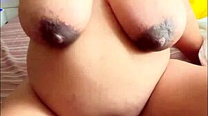 pregnant arab shows passion in solo sessions with big boobs and hairy pussy in bold beauty style.