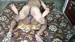 Hard Sex with My Black Mature Maid and White Creampie Liquid Comes Out from Her Vagina