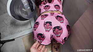 Oh God I Feel So Stuck in Laundry as Stepmom with Wet Pussy Needing Stepson Help for Quickie Sex