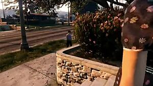 Student cheats with blowjob in public car outdoor scene