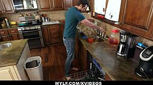 Stepmom Rewarding Helpful Stepson With A Hard Fuck In Bikini And Blowjob Action