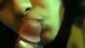 Spit on that dick! Loving sucking my boyfriend's cock while everyone watches