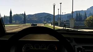 Student cheats with blowjob in public car outdoor scene