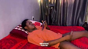 Caught Horny Stepbro Masturbating And Gave Him Tight Pussy Help.