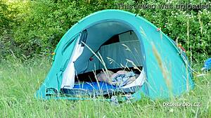 nudist milf al b ta relaxes in the tent