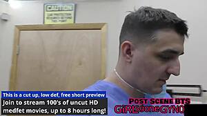 channy crossfires dental checkup happens with gloves and dress in backstage setup