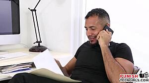 Hey, check out petite Jayden Black getting slammed in a rough way