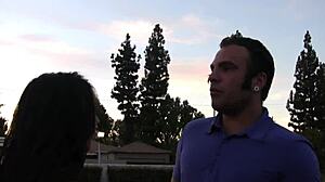 Hot brunette Esperanza Diaz rides wand in fishnets lingerie with anal fingering and deepthroat blowjob