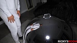 why is rickysroom basting such a tasty dish with princess emily's big black cock riding?