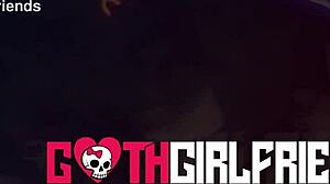 Xwife karen busty goth goddess squirts in fishnets. She cleans up after muff diving and big tits creampie.