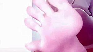 Chinese Femdom Mistress Moyao Cosplays as Teacher Displaying Her Feet in Costume