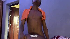 Caught Horny Stepbro Masturbating And Gave Him Tight Pussy Help.