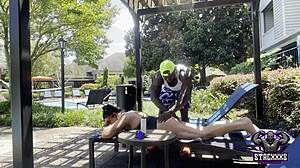 Stacxxxs Presents A Day At The Pool With Hawaiian Angel In Interracial Bareback Cougar Creampie