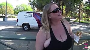 Blonde Babe Sienna Hills Shows Big Ass And Tits In Interracial Play