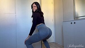 Latina babe gives pov anal ride with squirting and gaping