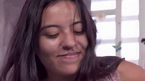 Mishell gives Colombian guy first-time pov creampie in amateur session