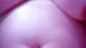 Hey, check out this amateur handjob on a big cock with hairy boobs and cumshot in underwear!
