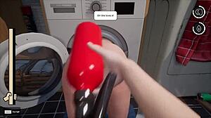 Stepmom ends up stuck in washing machine during family game