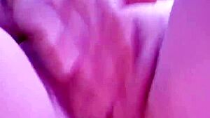 Hey, check out this amateur handjob on a big cock with hairy boobs and cumshot in underwear!