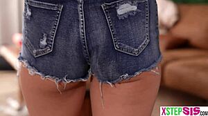 Spoiled latina stepsister angel gostosa refuses cleaning then takes big cock in rough taboo fuck