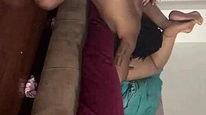 I'm riding Basil's massive long black dick hard in cowgirl until he cums all over my big ebony ass.