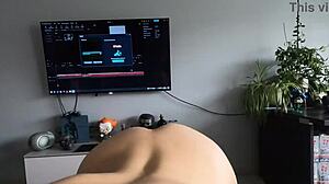 it's so exciting to touch my wet pussy in front of you until you spit milk on this little bitch girlfriend