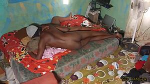 Ebony amateur takes big black cock doggystyle outdoors for quick hairy pussy squirting cum on ass