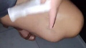 i'm getting filmed by my husband at gloryhole sucking many cocks as amateur exhibitionist flasher