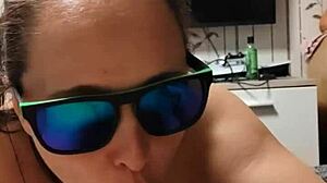 real homemade clip shows a milf with big natural tits teasing and cheating on her husband with stepbrother.