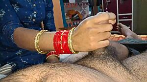 Desi Village Bhabhi Giving Best Massage and Ending with Cum in Mouth