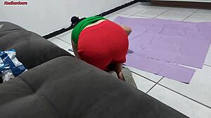 Stepmom Hangs Curtain In Bathroom Just To Watch Stepson Shower