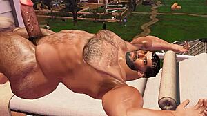 LUCKY RESORT MASSEUSE! Couldn't RESIST HUNK Cam Heyward's BIG COCK For Interracial Cuckold CUMSHOT!