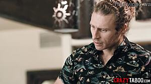 Big cock stepbro roughly fucks horny teen stepsister Leana Lovings.