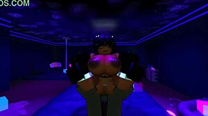 Hey, who's this black slut getting pounded by a massive cock in Roblox?