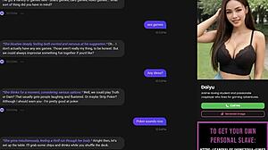 asian ai slut strips in poker game then gives oral sex