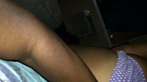 latina rides monster big black cock, her big ass bouncing in interracial action.