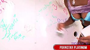 Horny Slut Imani Rose Devours Prince Yahshuas Huge Cock Through Glory Hole