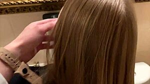 gym beauty accepts my invite to bathroom sex