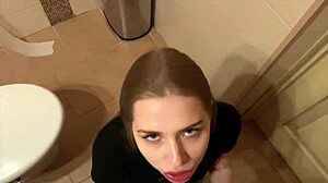 gym beauty accepts my invite to bathroom sex