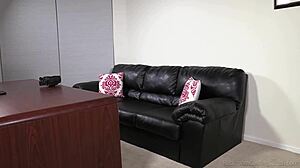 Big titty brunette Corra gets fucked and facialed on camera for her first time 😈🍆💦