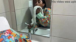 Freeuse stepmom stepson tired of masturbating turns to submissive stepmom Leyne Rodriguez for couple sex