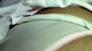 Feeling so passionate riding that big cock in missionary with homemade squirting and cum on tits from indonesian blonde