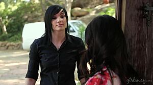 Hey, check out Shyla Jennings and Nikki Hearts diving into this hot lesbian adventure together.