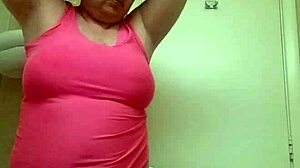 Tranny Strip Tease with Panties and Teasing Moves