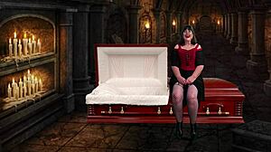 Granny Vampyra Strapon Stroking Leads To Intense Orgasms