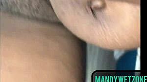 ebony wife cheats on boyfriend with muscular friend in dirty talk lingerie spanking session