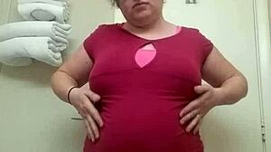 Tranny Strip Tease with Panties and Teasing Moves