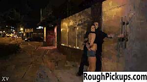 this bitch faces public humiliation outdoors during wild pickup encounter