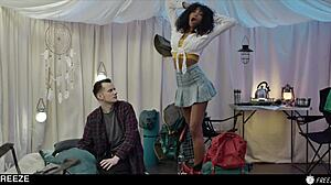 hot teen 18+ magically freezes so bestie can give her the best squirting orgasms trailer!